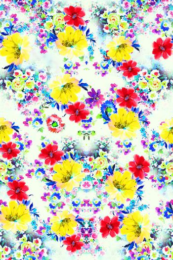 504071-时尚 休闲 水彩 花卉 碎花 组合