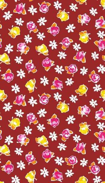 504123-复古 手绘小碎花 衬衫 夹克 华亿平台