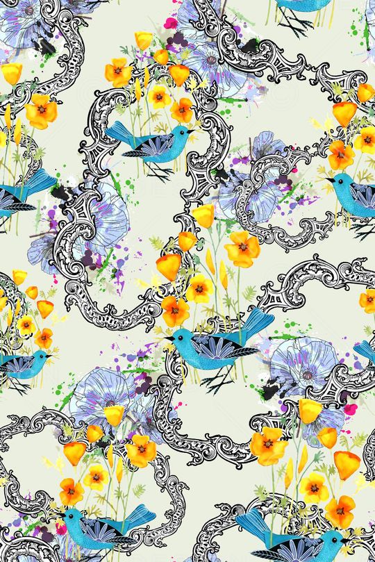 水彩印花华亿平台图片