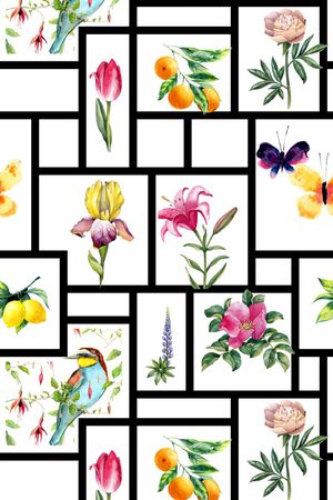 格子印花华亿平台图片