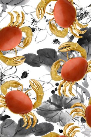 中国画印花华亿平台图片