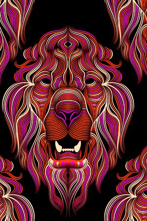 几何线条印花华亿平台图片