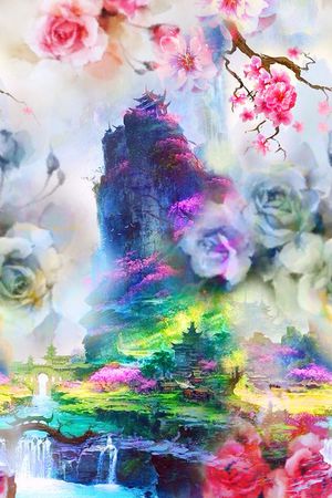 MAX-中国风印花华亿平台图片