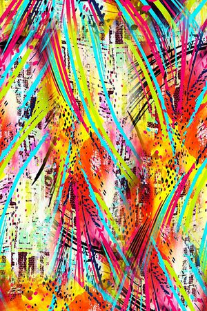 大牌抽象类印花华亿平台图片