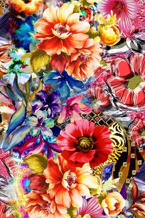 大气手绘印花华亿平台图片