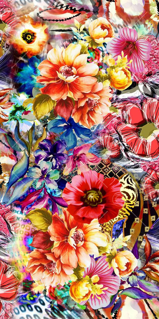 大气手绘印花华亿平台图片