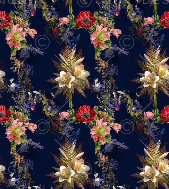 最新时尚高贵印花华亿平台图片