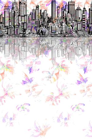 花卉印花华亿平台图片