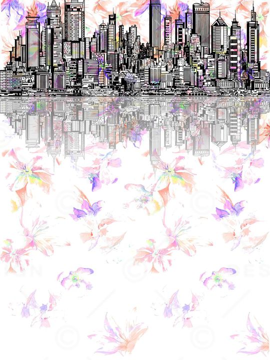 花卉印花华亿平台图片