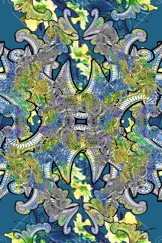 抽象艺术印花华亿平台图片