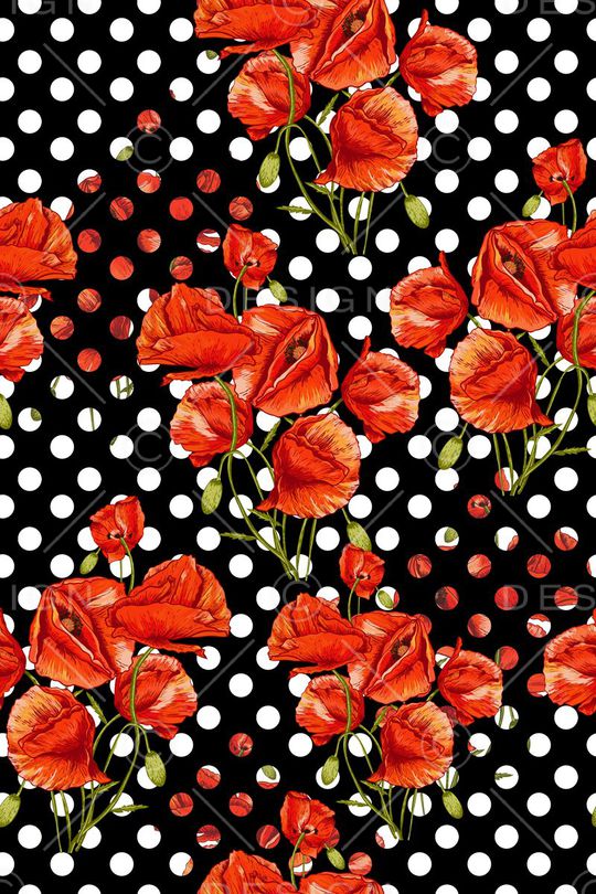 黑白波点印花华亿平台图片