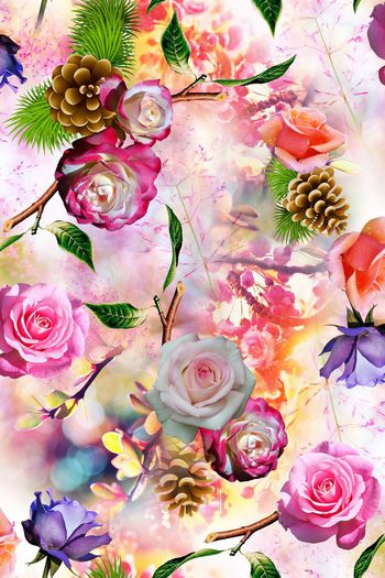 清新印花华亿平台图片