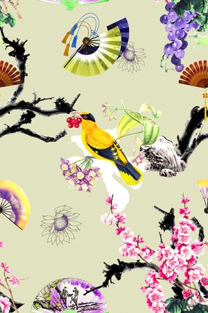 中国风印花华亿平台图片