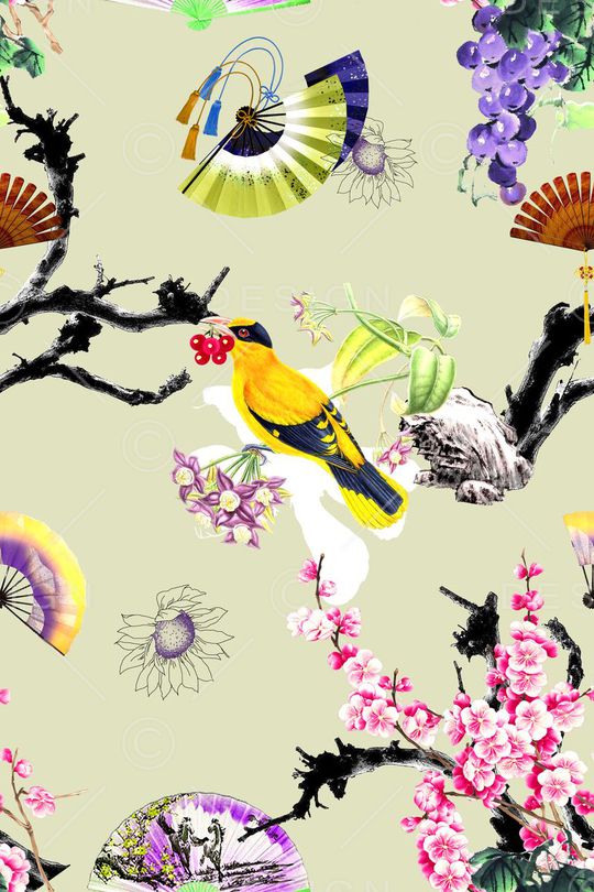 中国风印花华亿平台图片