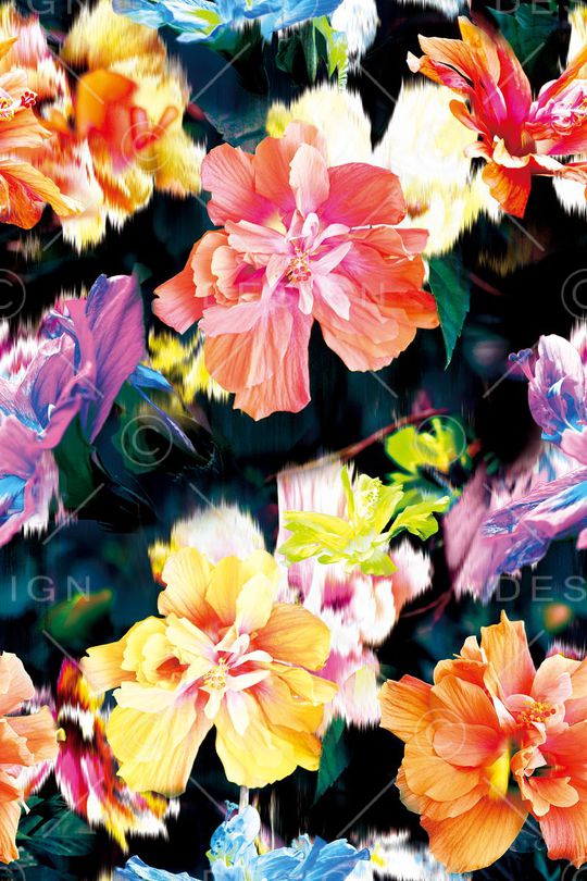 花卉印花华亿平台图片