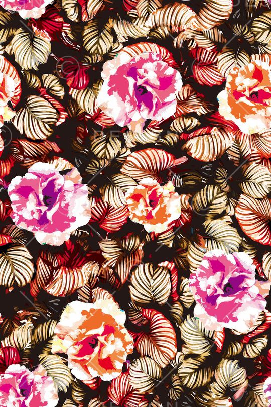 花卉印花华亿平台图片