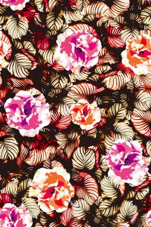 花卉印花华亿平台图片