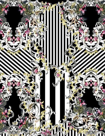 504569-欧美风时尚条纹定位面料华亿平台