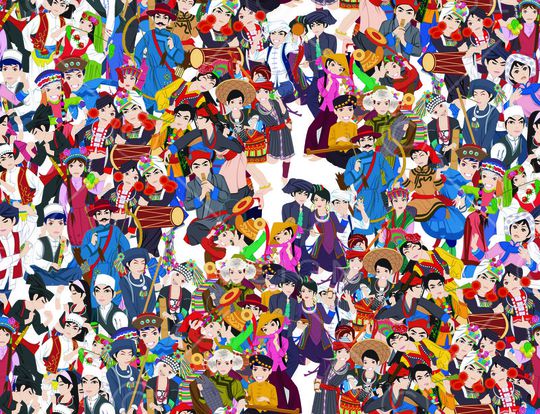 中国风印花华亿平台图片