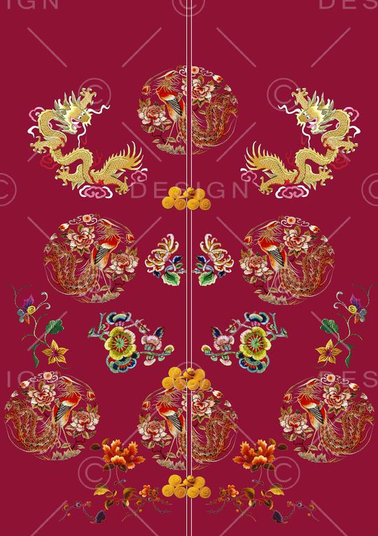 中国风印花华亿平台图片