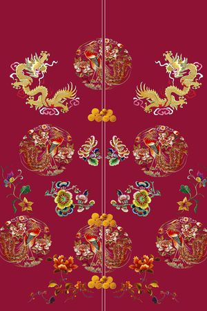 中国风印花华亿平台图片