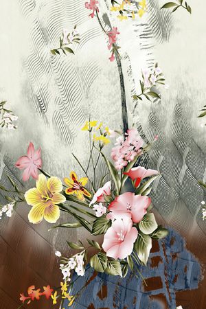 花卉印花华亿平台图片