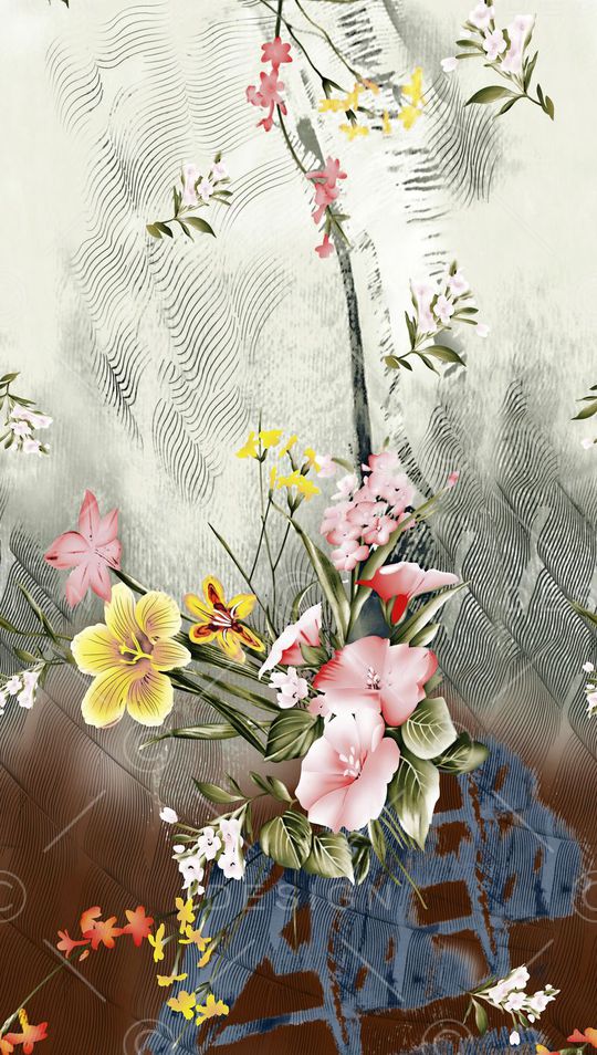 花卉印花华亿平台图片