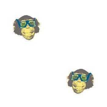 504786-男装衬衣2016猴年尚酷猴头眼镜花