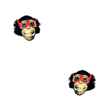 504787-男装衬衣2016猴年尚酷猴头眼镜花