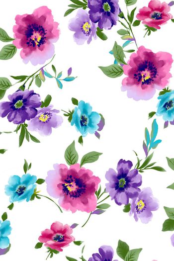 504824-满版水彩手绘花卉设计