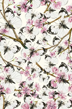 桃花枝印花华亿平台图片