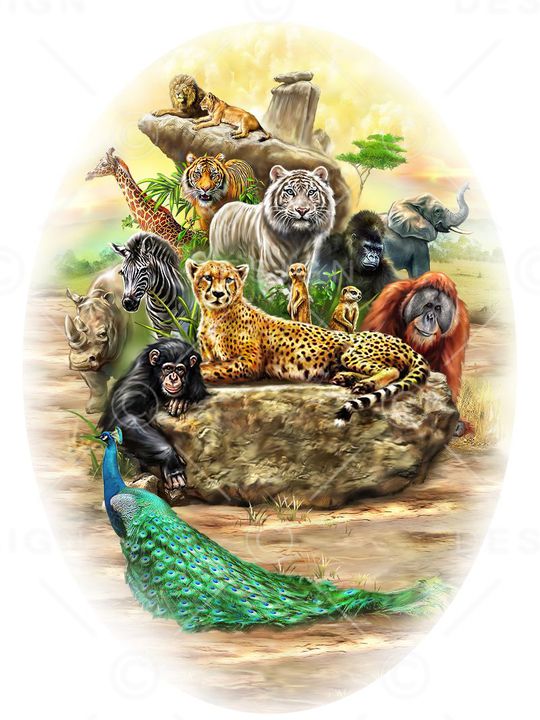 非洲大草原印花华亿平台图片