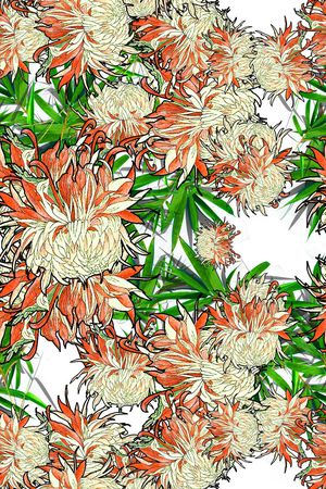 芙蓉花卉印花华亿平台图片