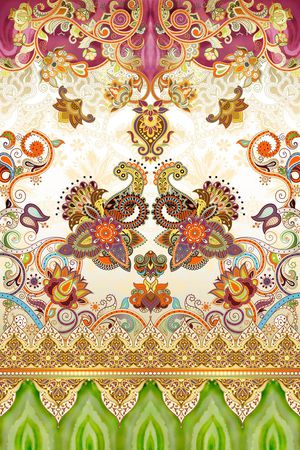 波西米亚风格印花华亿平台图片