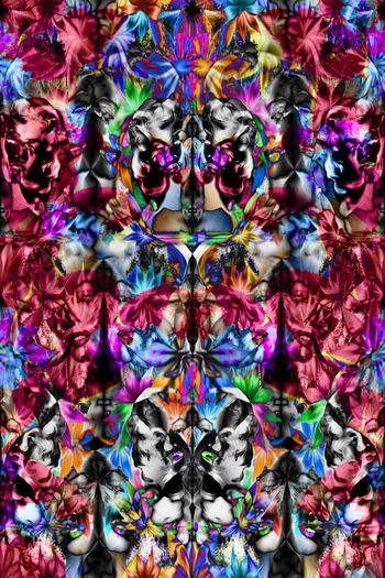 抽象梦露印花华亿平台图片