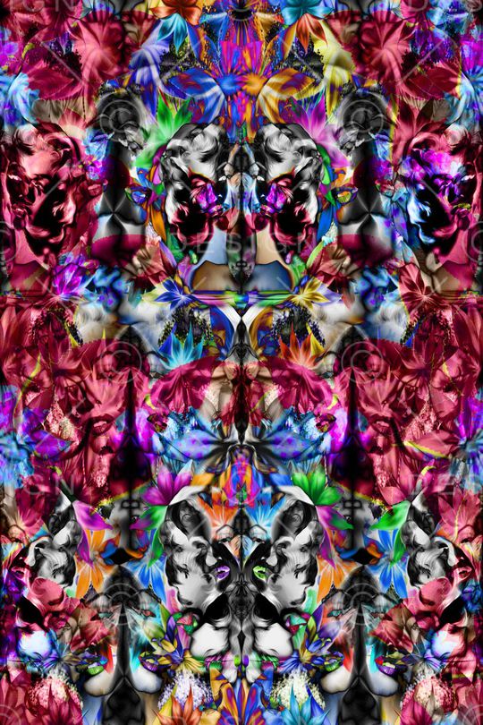 抽象梦露印花华亿平台图片