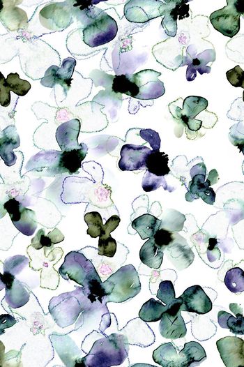 504917-艺术水彩花卉笔触油画棒效果组合女装