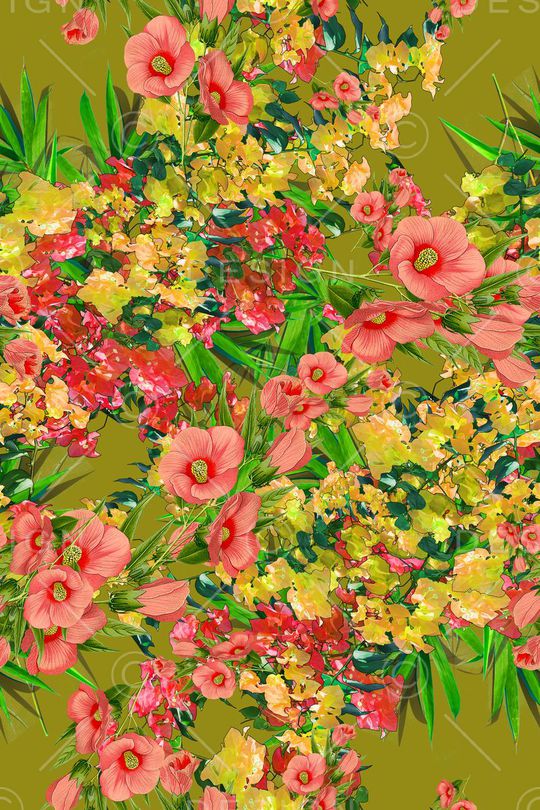 花卉印花华亿平台图片