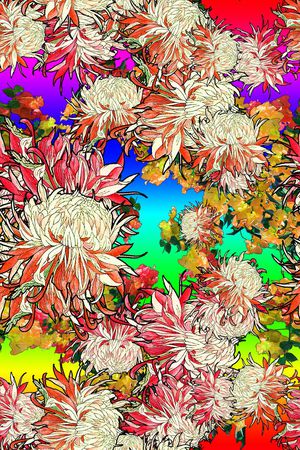 芙蓉花卉印花华亿平台图片