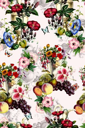 蝴蝶印花华亿平台图片