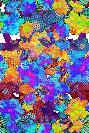 花卉印花华亿平台图片