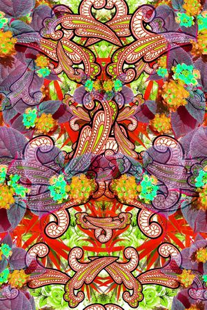 抽象魔幻色块肌理印花华亿平台图片