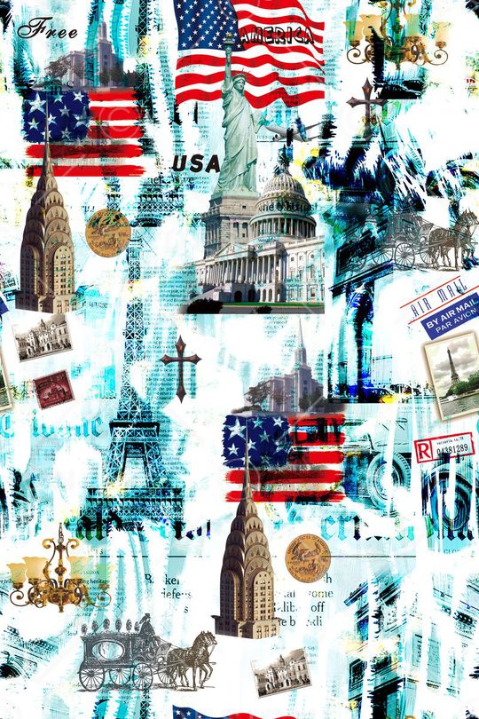 复古印花华亿平台图片