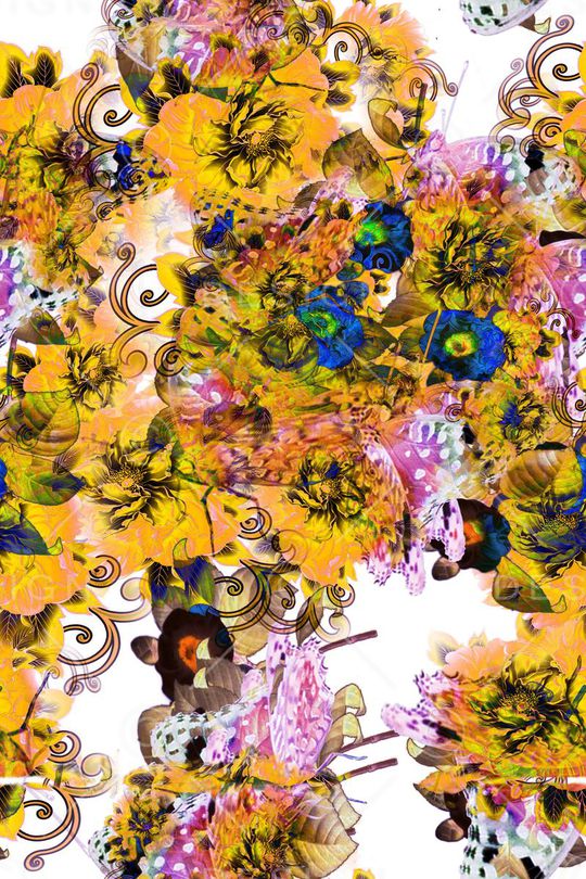 花卉组印花华亿平台图片