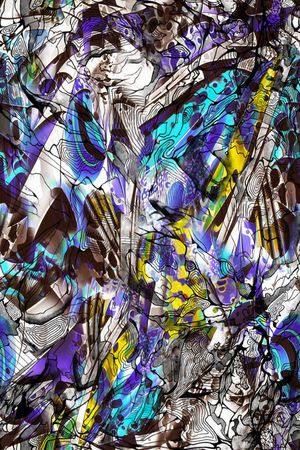 抽象印花华亿平台图片