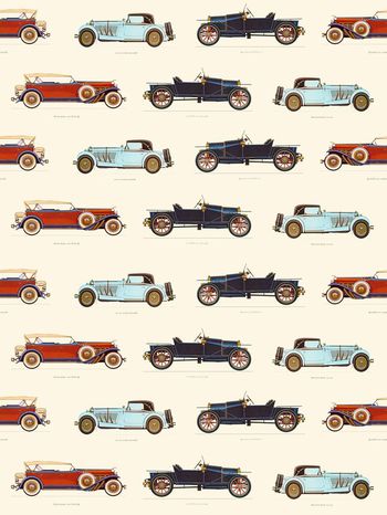 复古车印花华亿平台图片