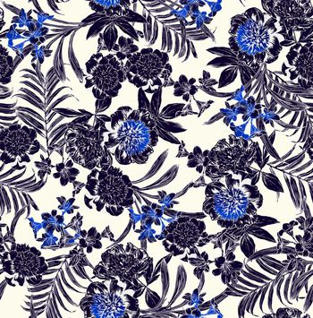 罂粟花印花华亿平台图片