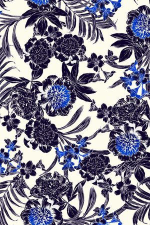 罂粟花印花华亿平台图片