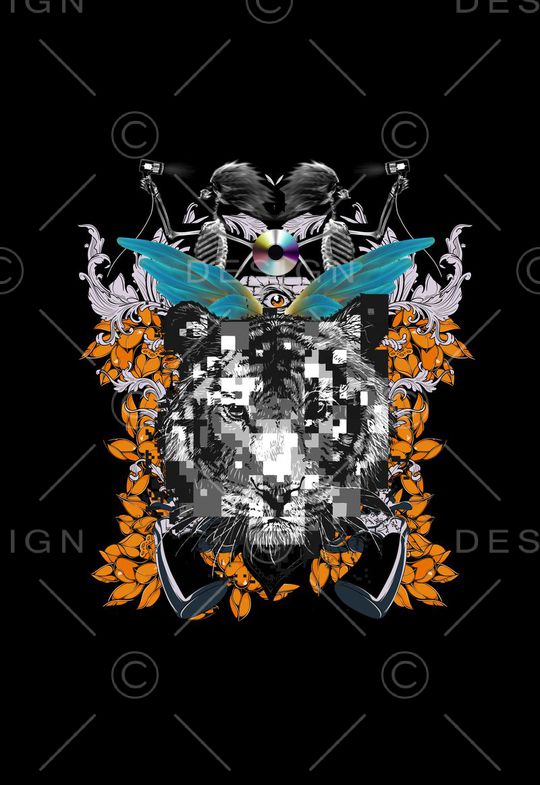 潮流时尚印花华亿平台图片