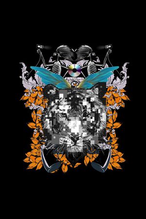 潮流时尚印花华亿平台图片